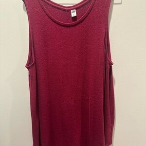 Sleeveless Burgundy Top
